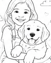 The same sample photo as a coloring page
